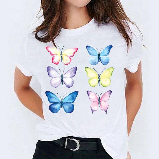 Tricou dama din bumbac 100% 6 Butterflies
