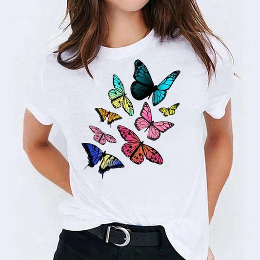 Tricou dama din bumbac 100% Butterflies