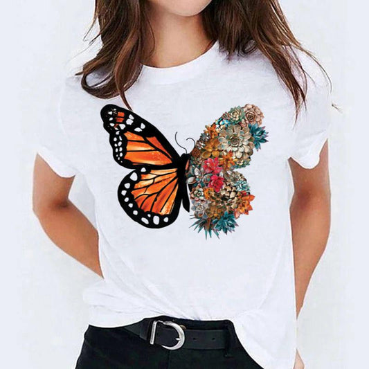 Tricou dama din bumbac 100% Spring Butterfly 5
