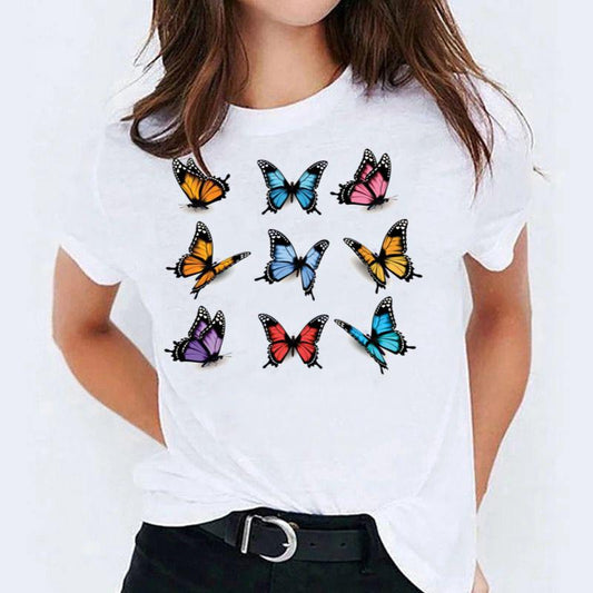 Tricou dama din bumbac 100% 6 Butterflies