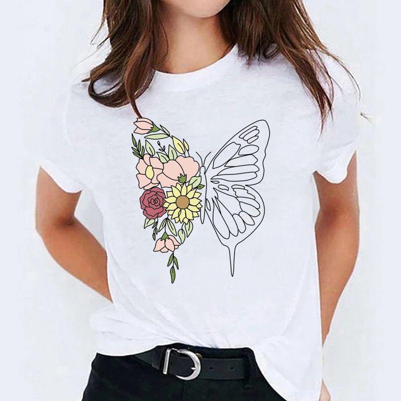 Tricou dama din bumbac 100% Butterfly