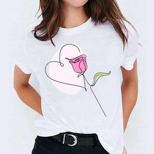Tricou dama din bumbac 100% One Flower 2