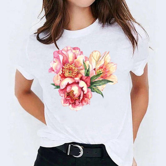 Tricou dama din bumbac 100% Spring Flowers