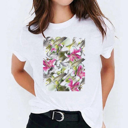 Tricou dama din bumbac 100% More Flowers 4