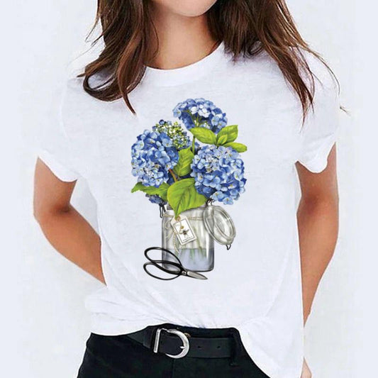 Tricou dama din bumbac 100% Blue