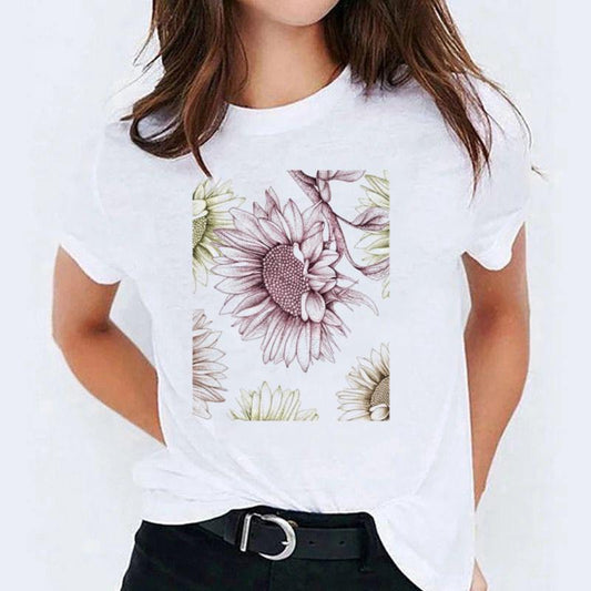 Tricou dama din bumbac 100% More Flowers 10