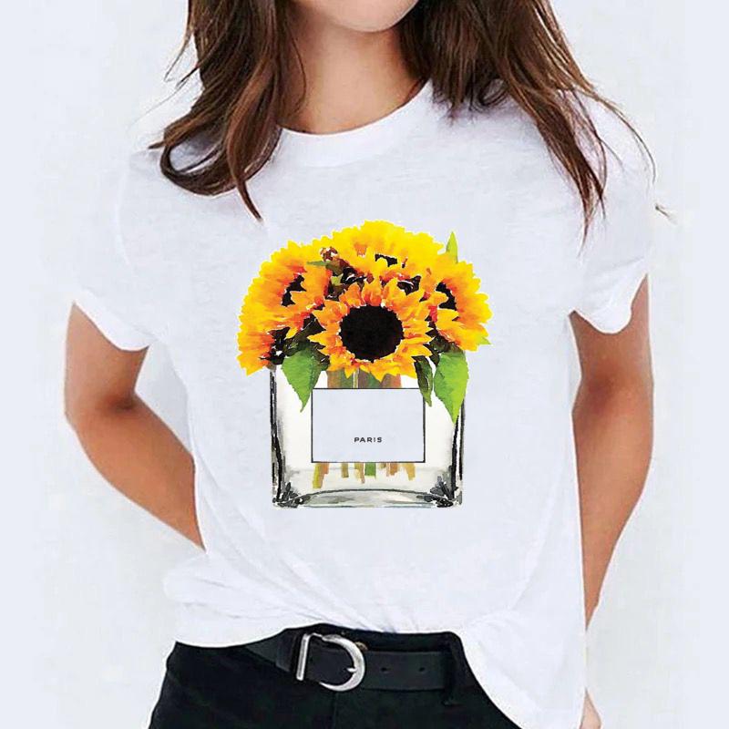 Tricou dama din bumbac 100% Cos Flori