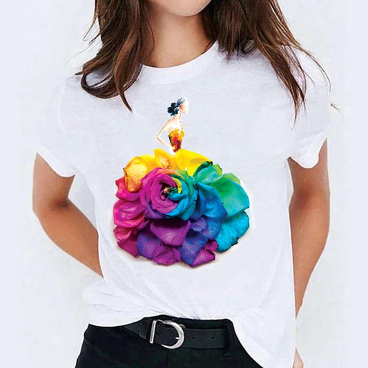 Tricou dama din bumbac 100% Flower 11