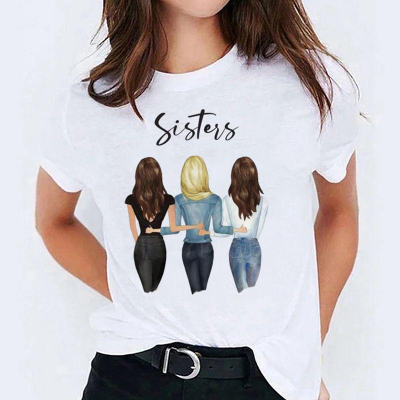 Tricou dama din bumbac 100% Sisters