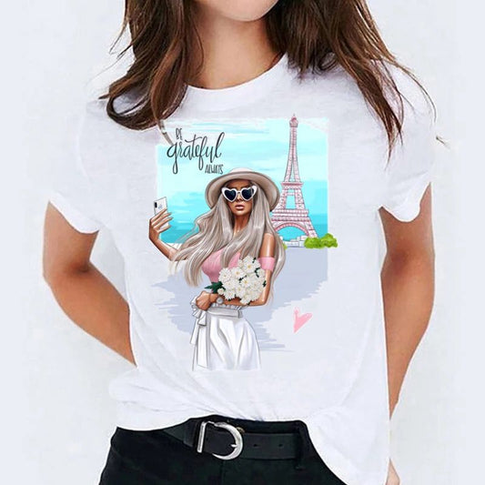 Tricou dama din bumbac 100% Grateful Paris