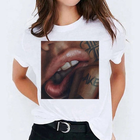 Tricou dama din bumbac 100% Tropical Lips