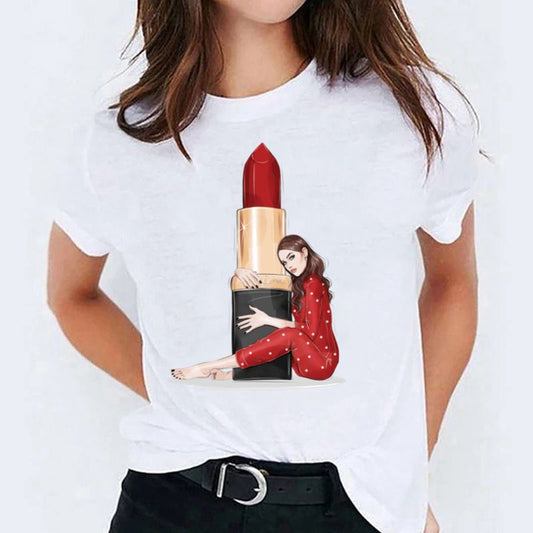 Tricou dama din bumbac 100% Big Lipstick