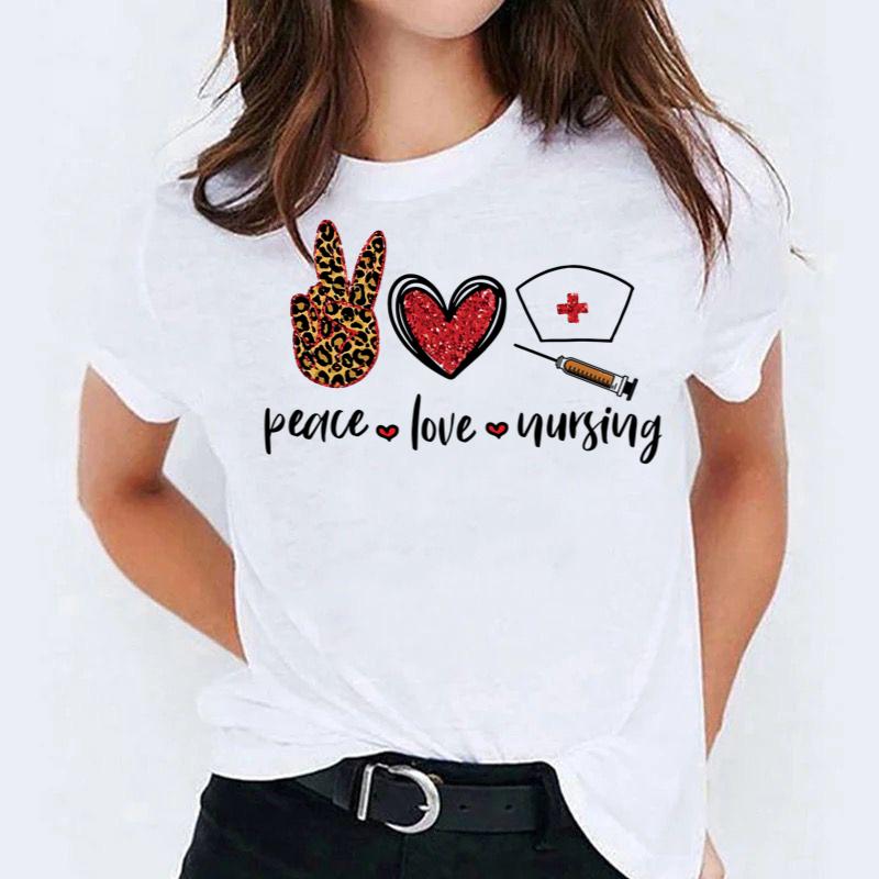 Tricou dama din bumbac 100% Peace Love Nursing 2