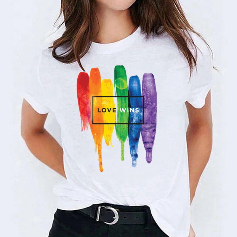 Tricou dama din bumbac 100% Love Wins