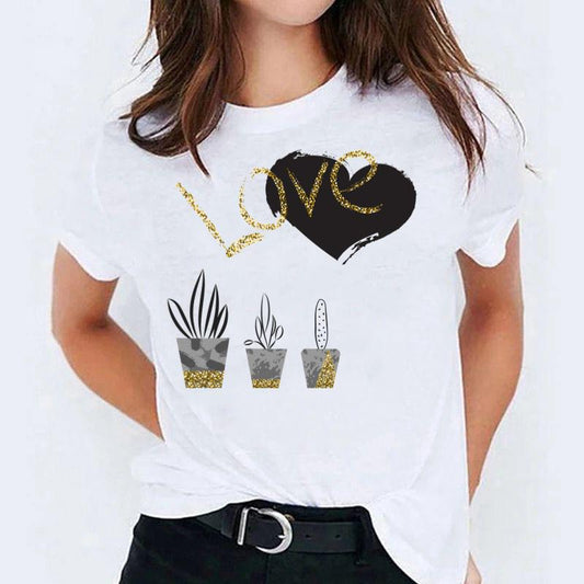 Tricou dama din bumbac 100% Black Heart Love