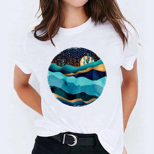 Tricou dama din bumbac 100% Night Moon