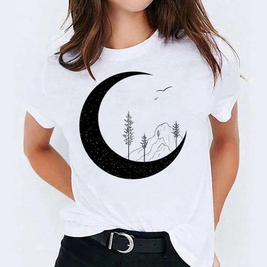 Tricou dama din bumbac 100% Moon