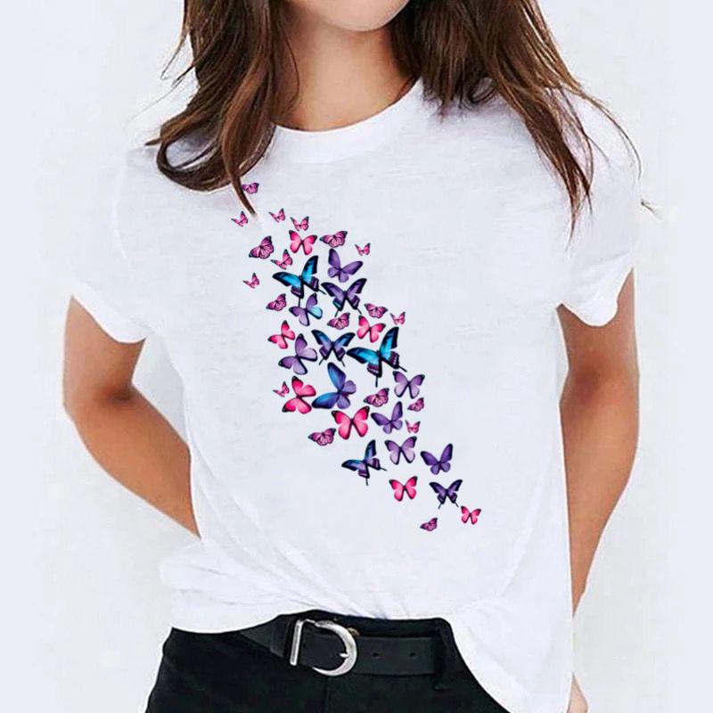 Tricou dama din bumbac 100% Spring Multicolor