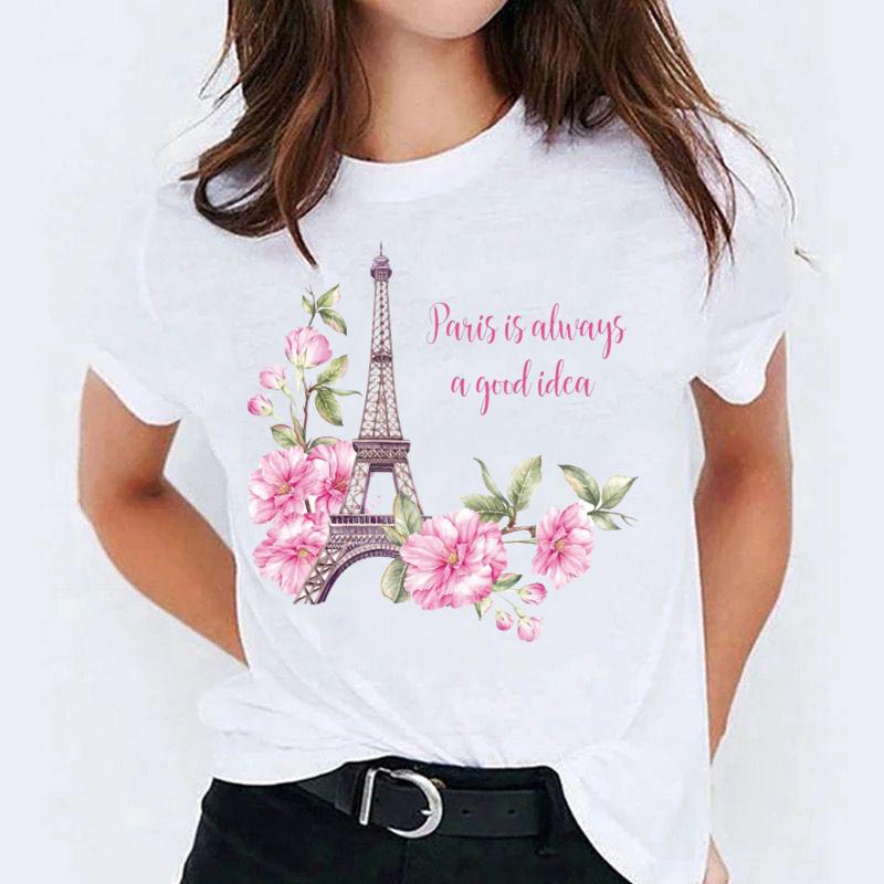 Tricou dama din bumbac 100% Paris Always