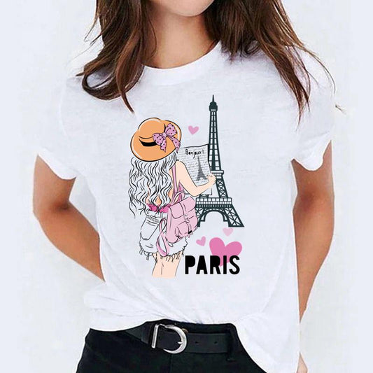 Tricou dama din bumbac 100% Paris 4