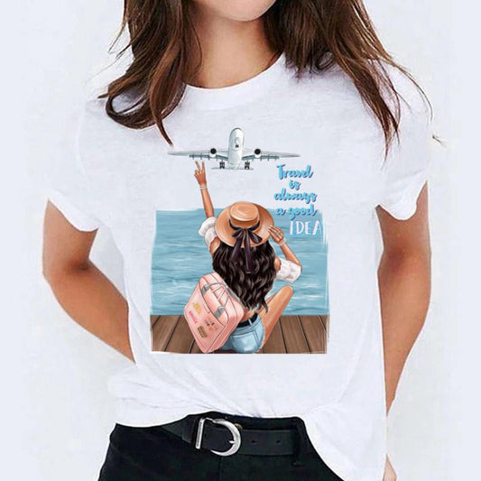Tricou dama din bumbac 100% Vacantion 2