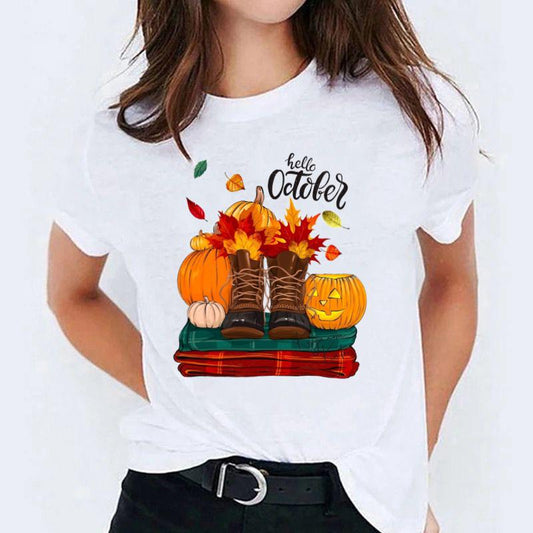 Tricou dama din bumbac 100% Hello October 2