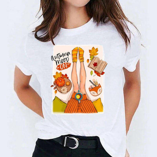 Tricou dama din bumbac 100% Autumn Mood On