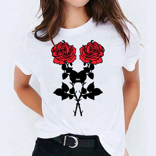 Tricou dama din bumbac 100% Roses