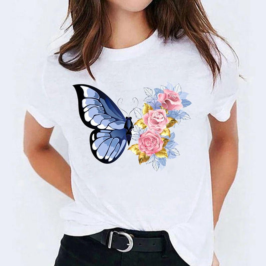 Tricou dama din bumbac 100% Butterfly Nice
