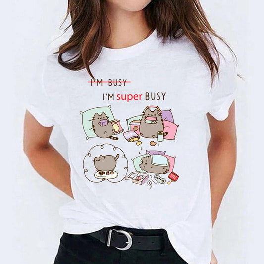 Tricou dama din bumbac 100% IM SUPER BUSY