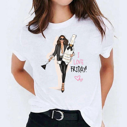 Tricou dama din bumbac 100% I Love Friday