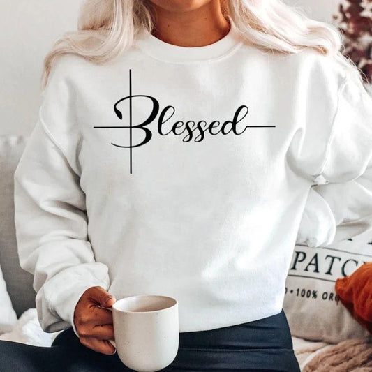 Bluza din bumbac 100% Blessed