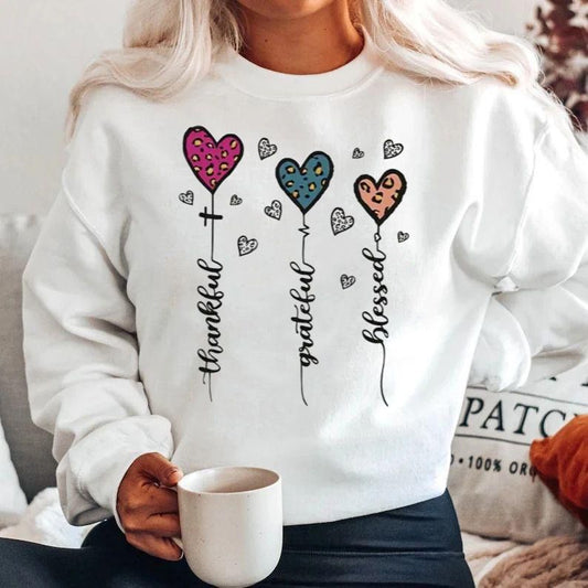 Bluza din bumbac 100% Thankful