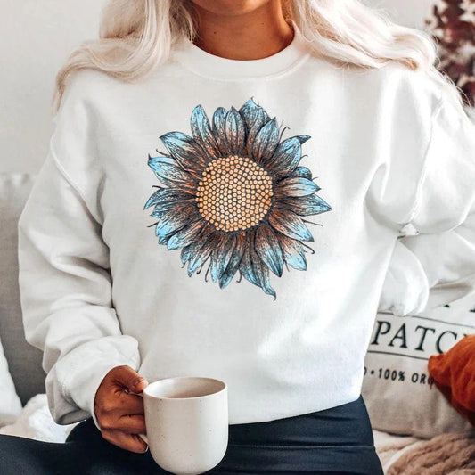 Bluza din bumbac 100% Blue flower