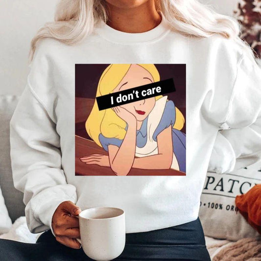 Bluza din bumbac 100% I don't care