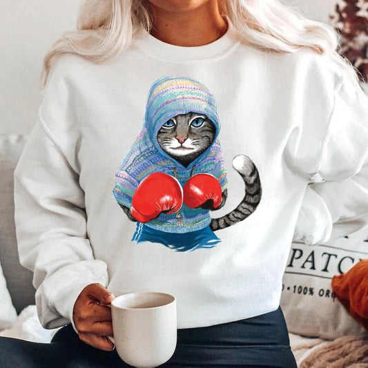 Bluza din bumbac 100% Cat Box