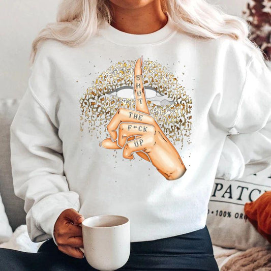 Bluza din bumbac 100% Shut up