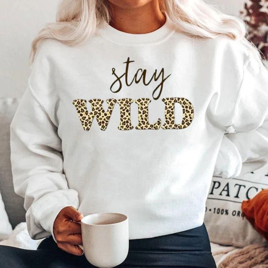 Bluza din bumbac 100% Stay Wild