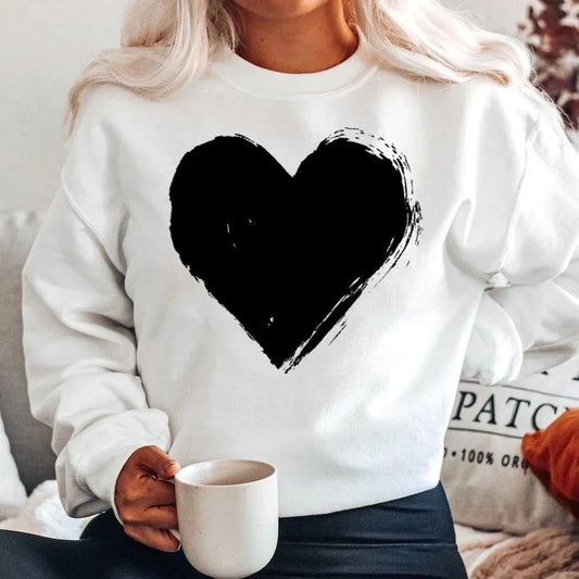Bluza din bumbac 100% Black heart