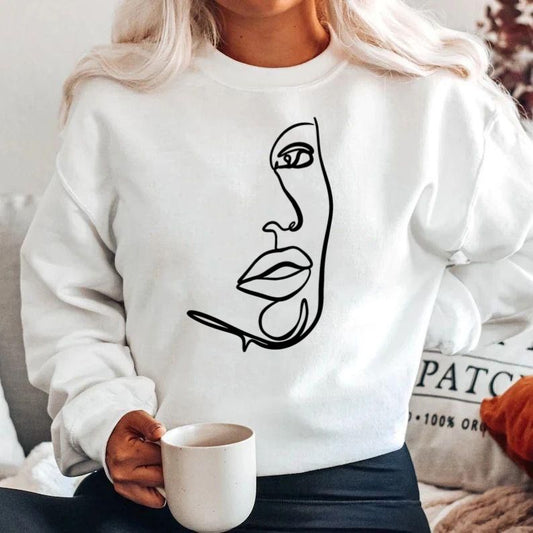 Bluza din bumbac 100% Cute face