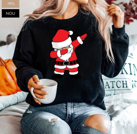 Bluza Neagra Mos Craciun