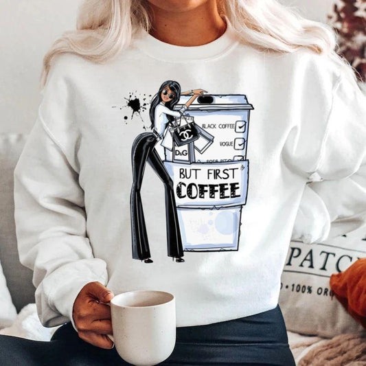 Bluza din bumbac 100% Coffee 2
