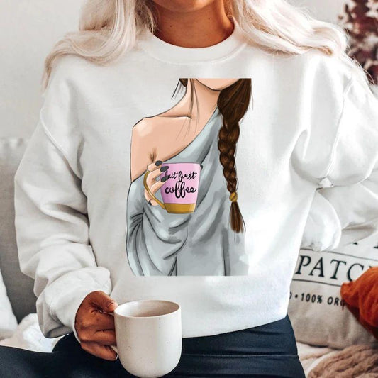 Bluza din bumbac 100% Coffee