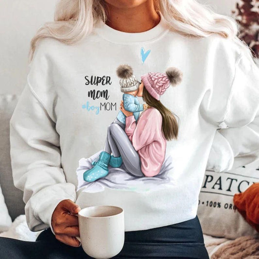 Bluza din bumbac 100% Super Mom
