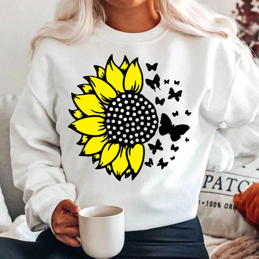 Bluza din bumbac 100% Yellow Flower