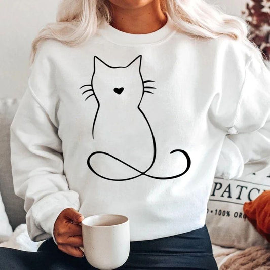 Bluza din bumbac 100% Invisible Cat