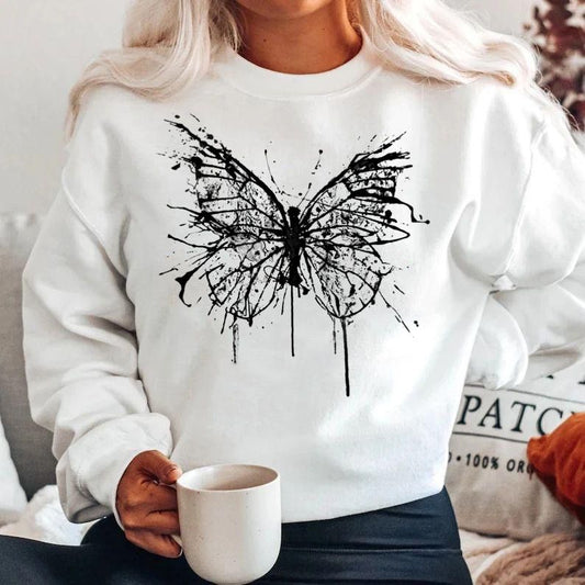 Bluza din bumbac 100% Fluture