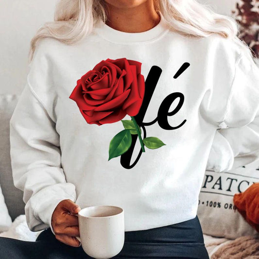 Bluza din bumbac 100% Rose red
