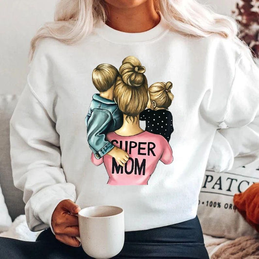 Bluza din bumbac 100% Super mom