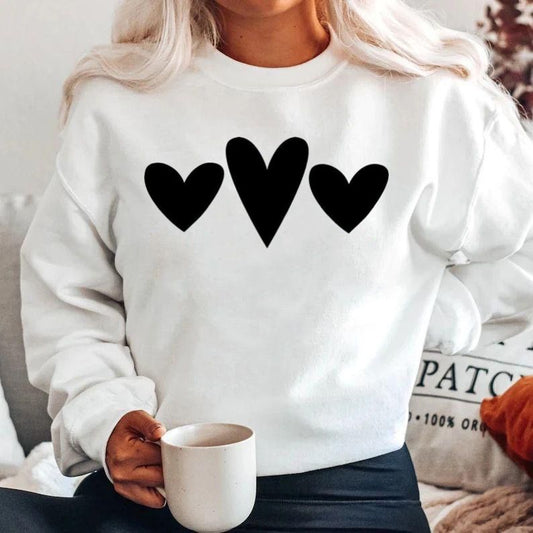 Bluza din bumbac 100% Black Hearts 2